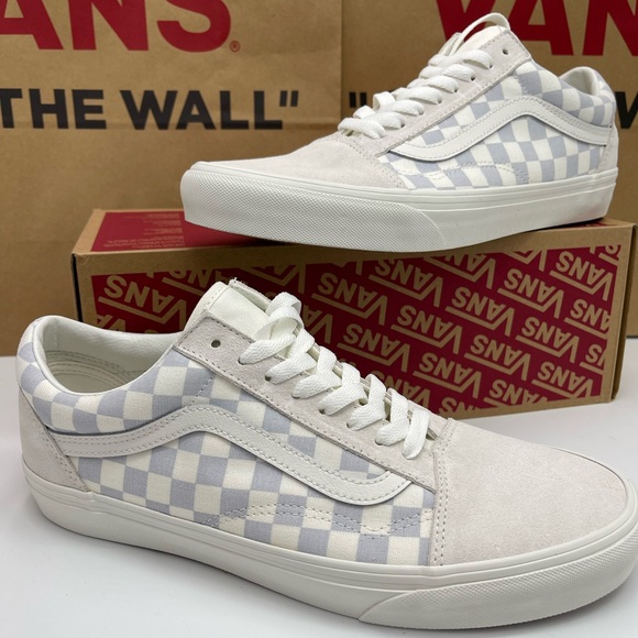 Vans Men’s Old SkoolCheckerboard Gray/Marshmallow VN000D7ZOBP Sneakers